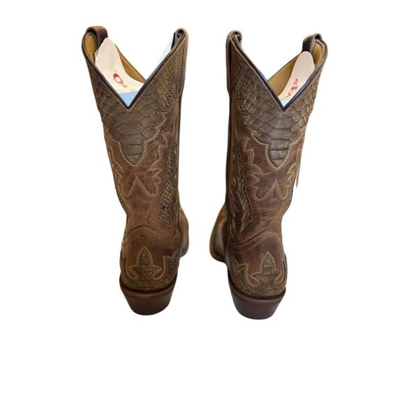 Laredo Men's Lexington Brown Python Print Western Boots Size 9 EW - Picture 6 of 10